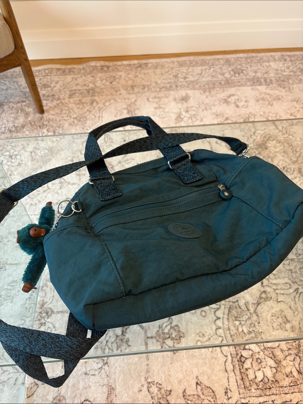 Kipling Kalara Teal Women's Nylon Crossbody Bag EUC